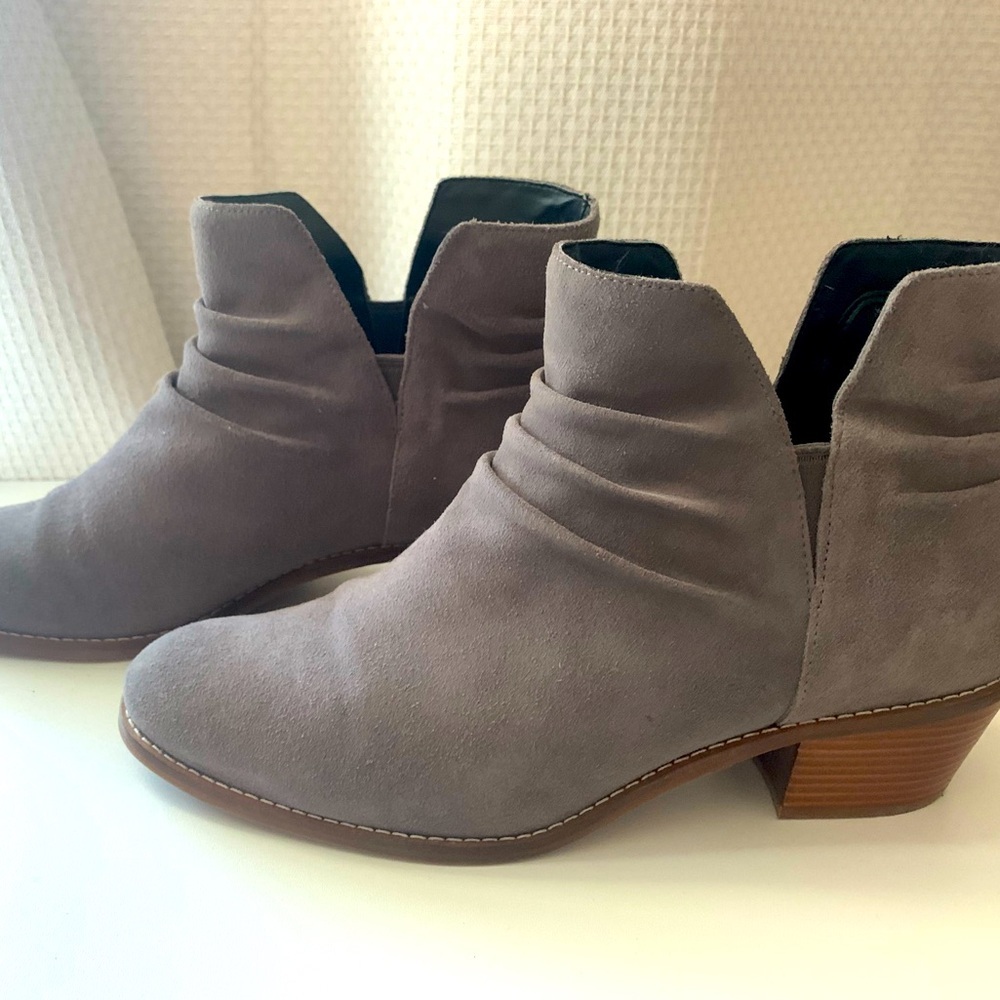 Cole Haan Alayna Slouch Bootie in Gray Suede